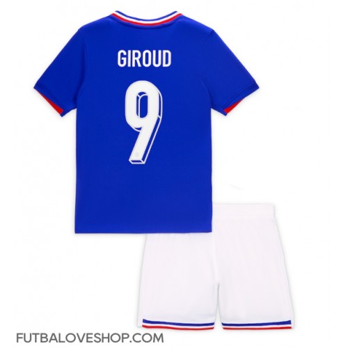 Dres Francúzsko Olivier Giroud #9 Domáci pre deti ME 2024 Krátky Rukáv (+ trenírky)